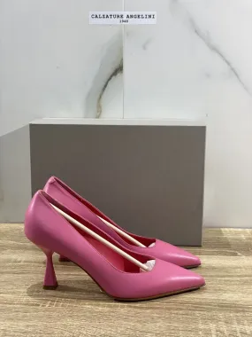 Sergio Levantesi Decollete Donna Julia Pelle Geranio Luxury Woman Shoe