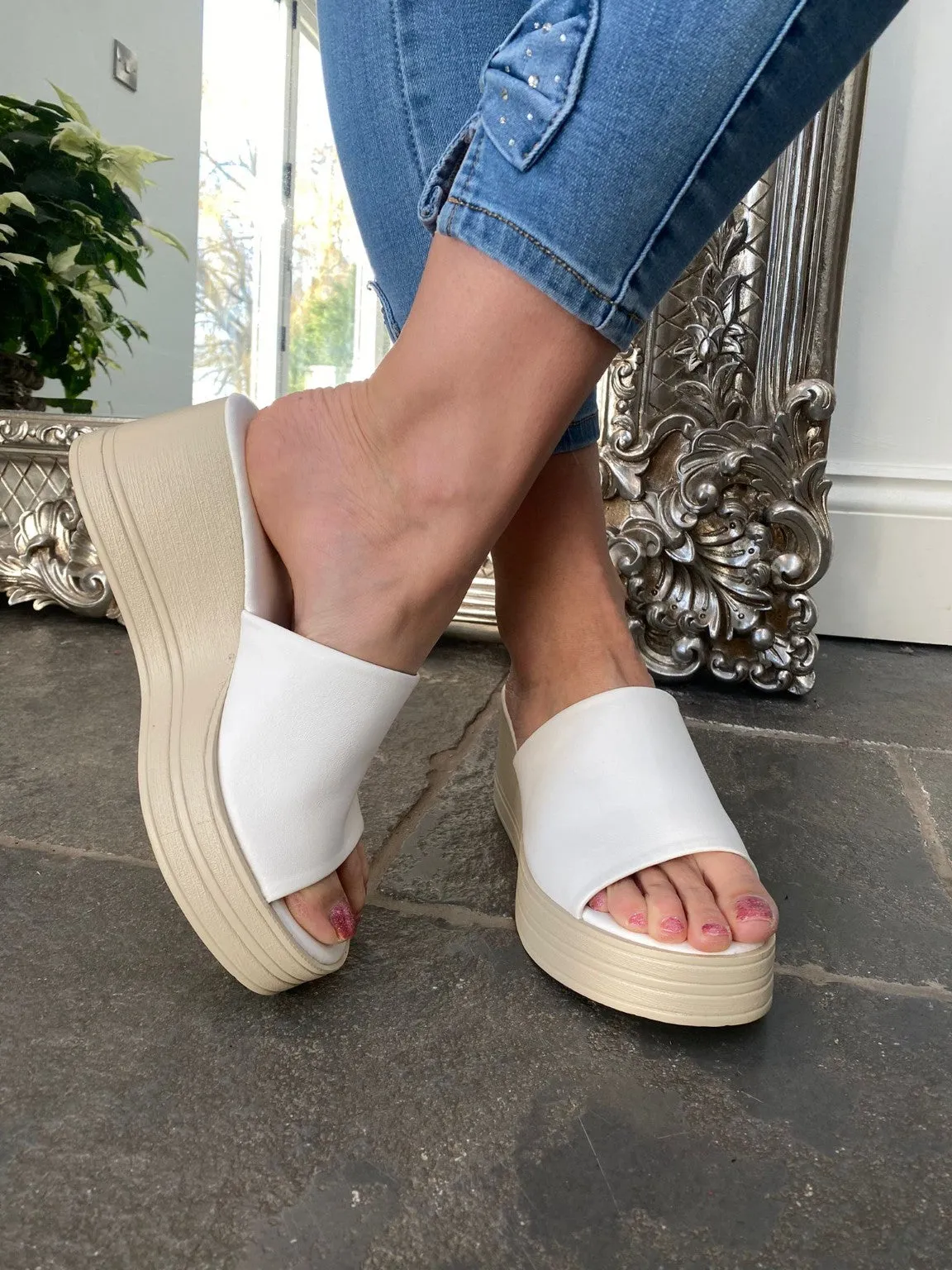 Slip On Wedge Sandals