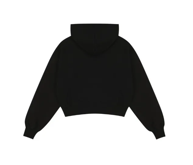 SLOW ACID  |Long Sleeves Oversized Cropped Tops Hoodies & Sweatshirts