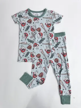 Smile Hey Batter Batter S/S PJ Set