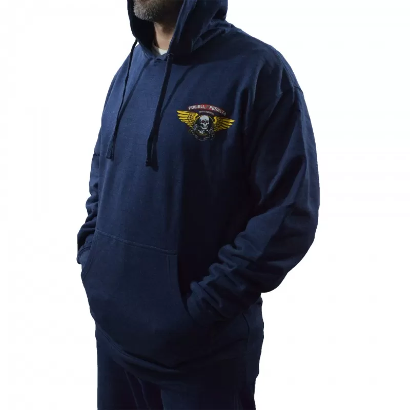 Sweat Hood Powell Peralta Winged Ripper - Navy Heather