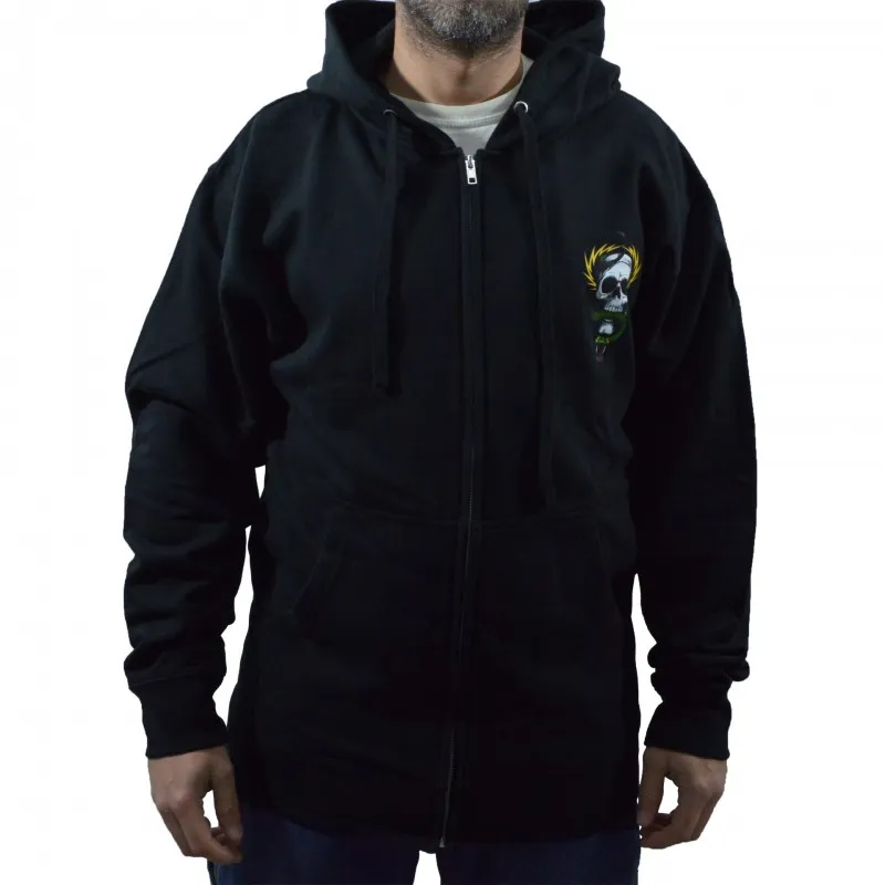 Sweat Hood Zip Powell Peralta Mike McGill Skull Snake - Black