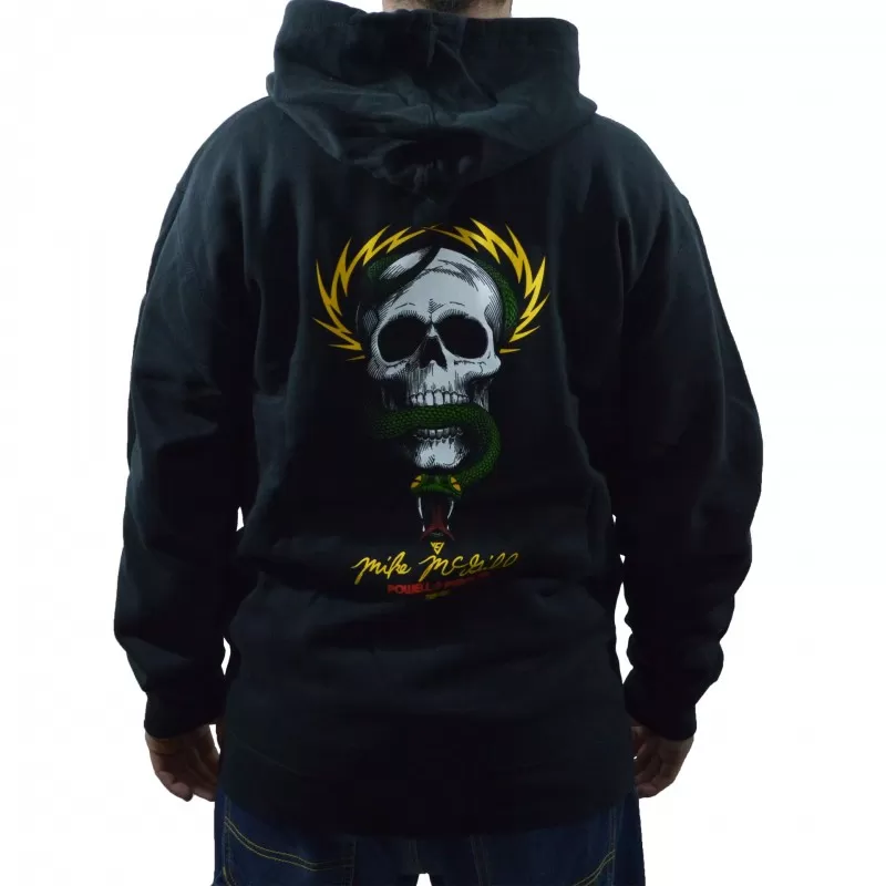 Sweat Hood Zip Powell Peralta Mike McGill Skull Snake - Black