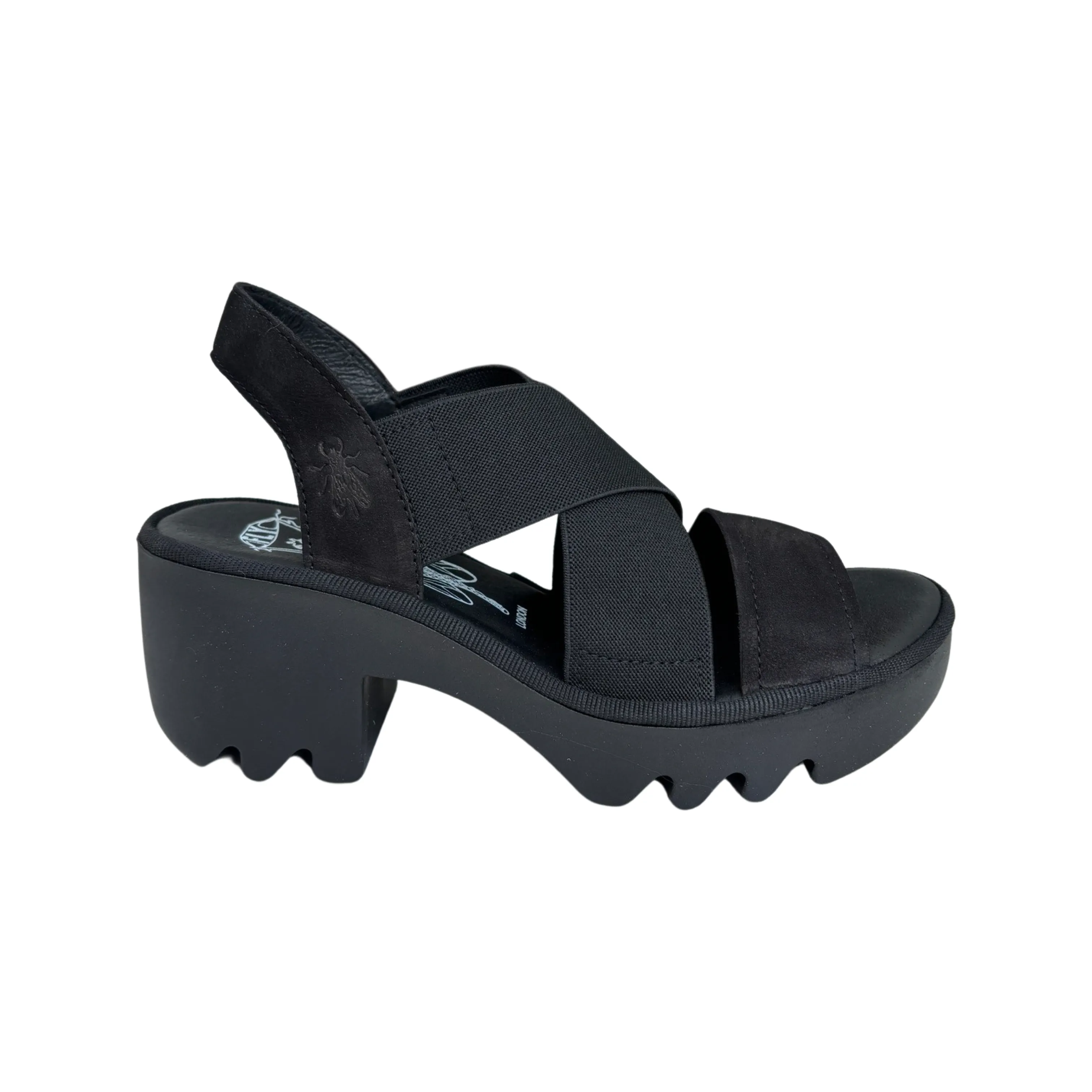 TAJI502 Black Crossover Sandal