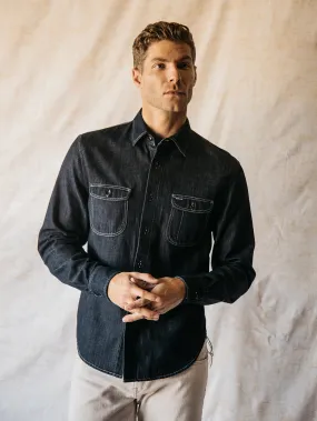 The Brace Long Sleeve Shirt - Indigo