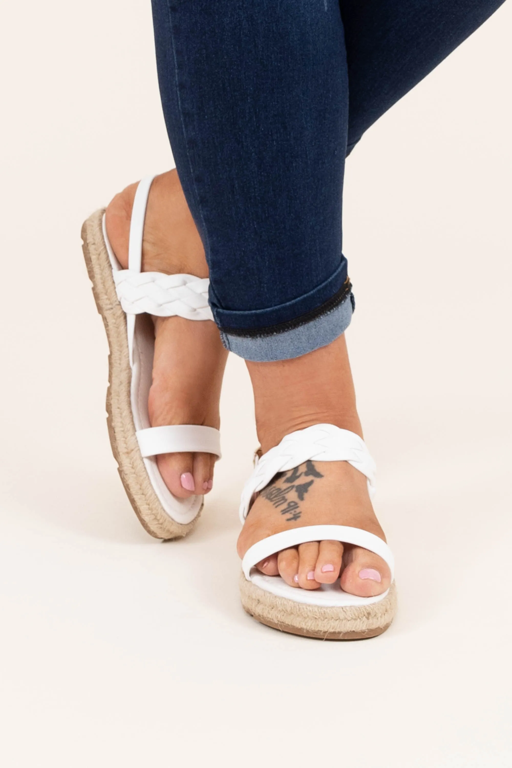 The Wiser Me Sandals, White