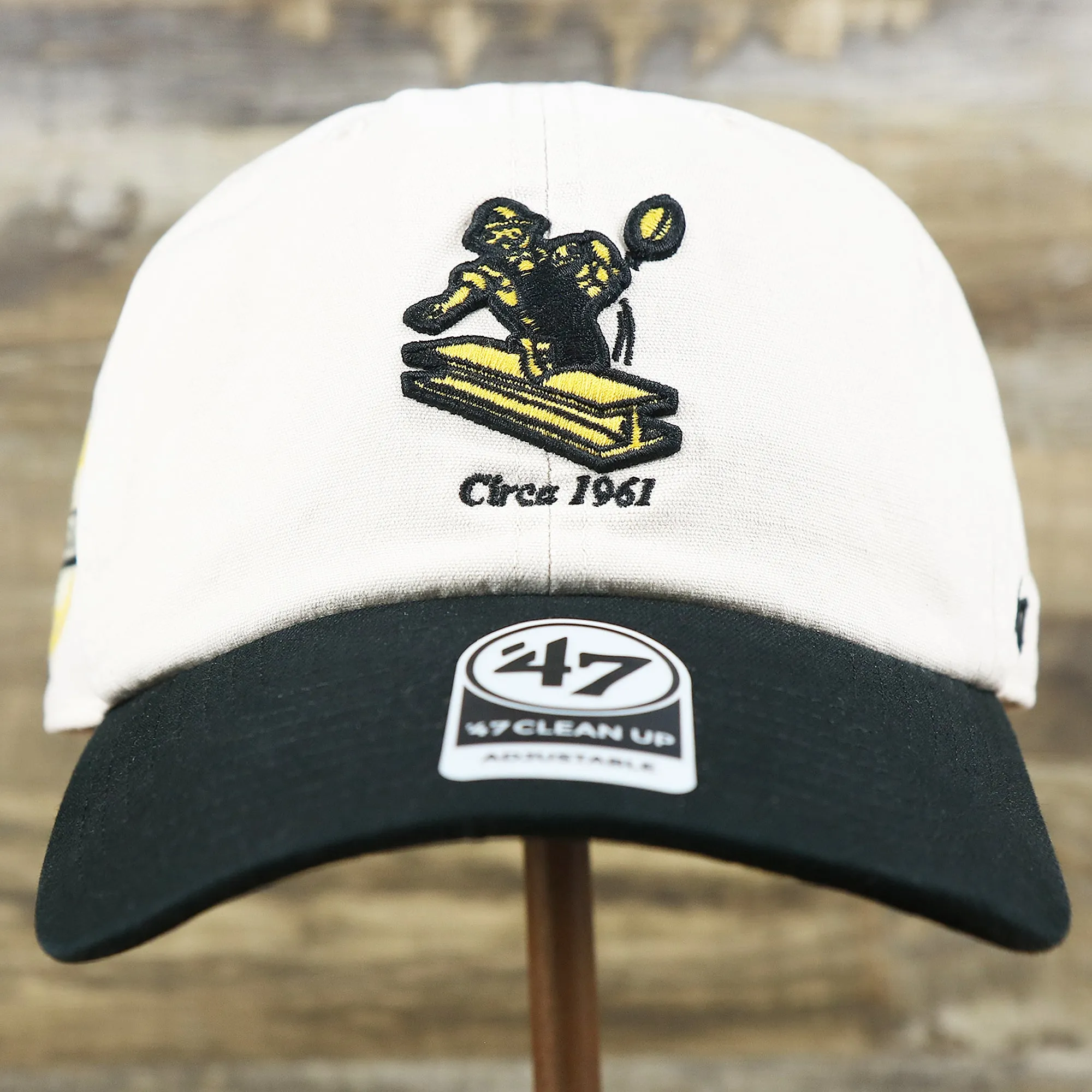 Throwback Pittsburgh Steelers Embroidered 1987 Steelers Logo NFL Steelers Side Patch Dad Hat | Bone Dad Hat