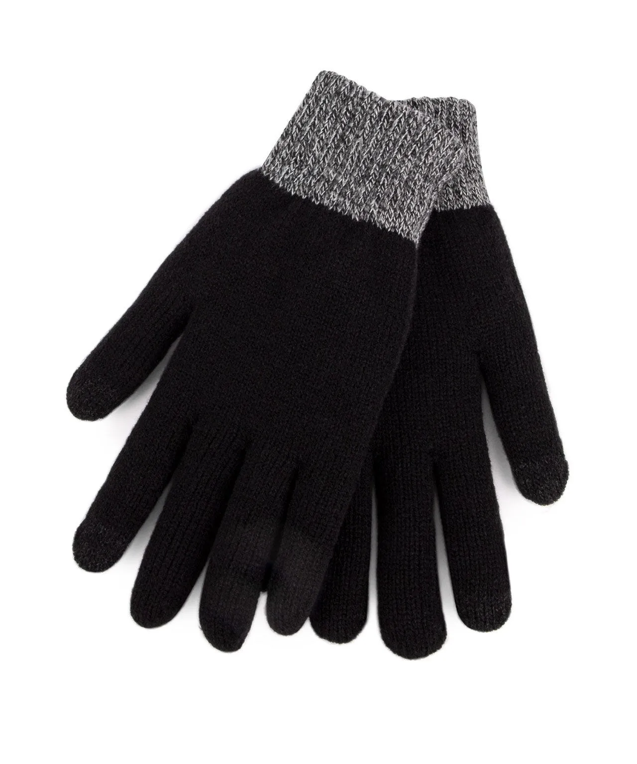 Totes Mens Stretch Knitted SmarTouch Gloves With Brushed Inner