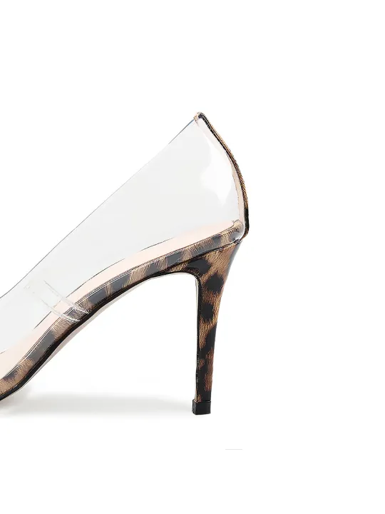 Transparent High Heeled Pointed Toe Heels