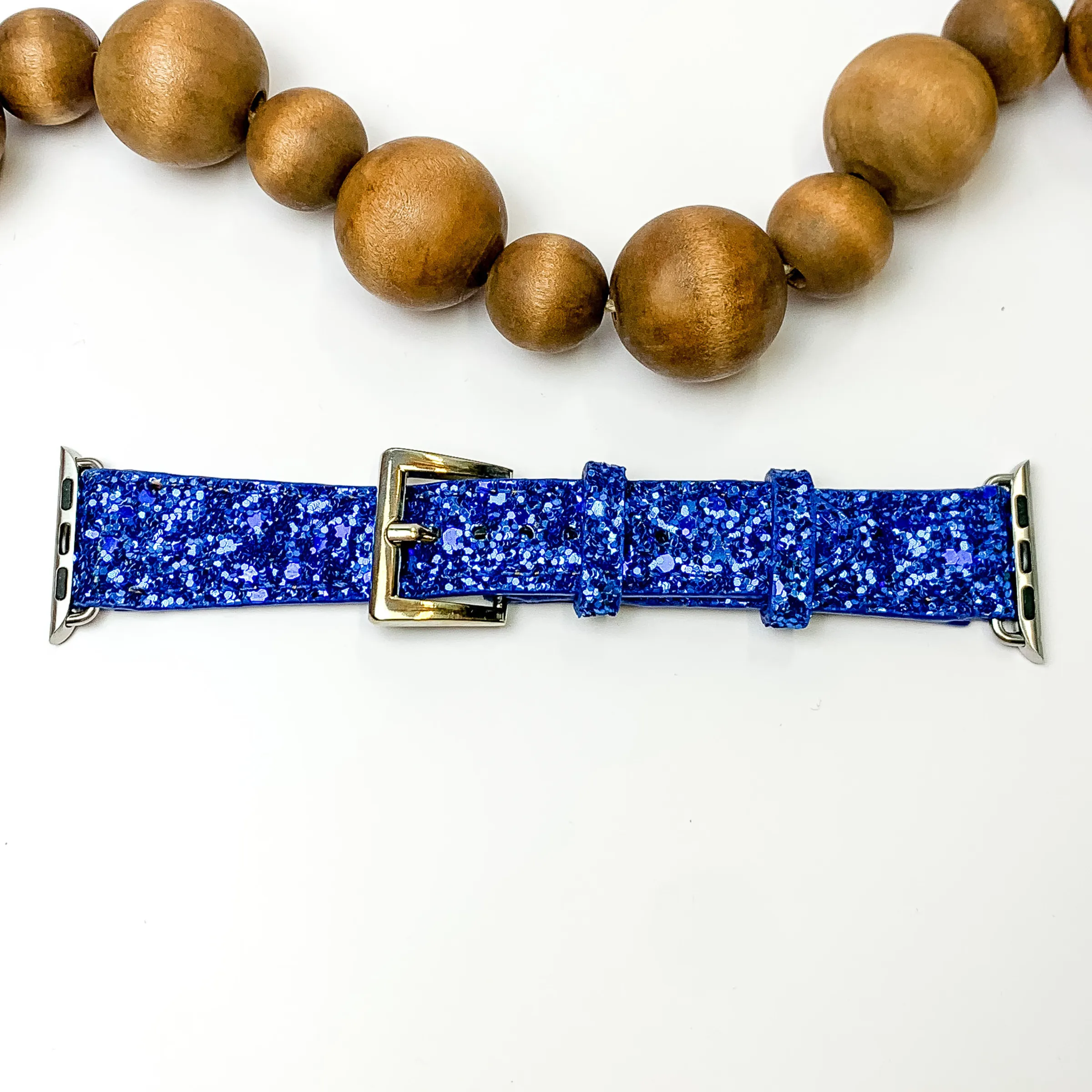 Unstoppable Sparkle Apple Watch Band in Royal Blue Glitter