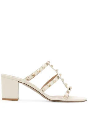 VALENTINO GARAVANI Elegant Ivory Studded Leather Sandals