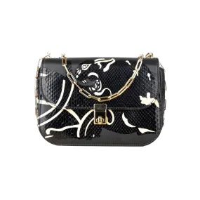 Valentino Leather and Snakeskin Panther Crossbody Bag - '10s