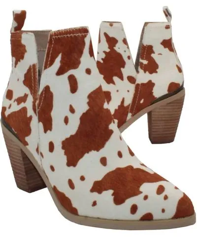 VOLATILE Women Mumba Boot In Tan/white Cow