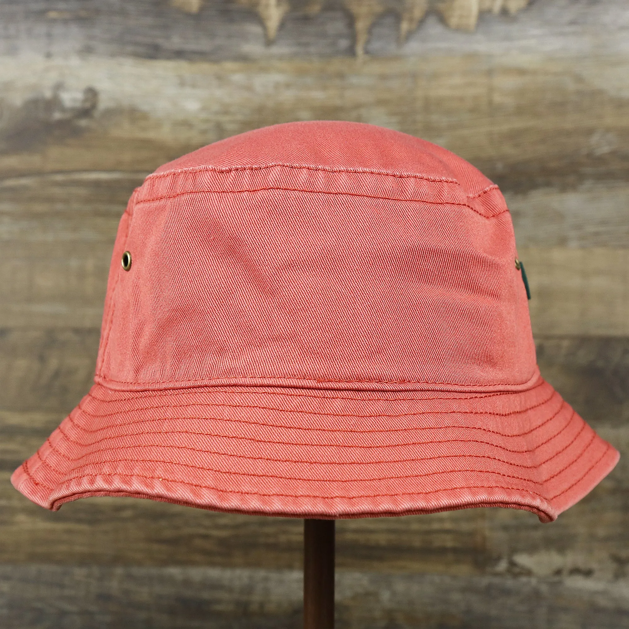 White OCNJ Double Wordmark Navy Blue Outline Bucket Hat | Nantucket Red Bucket Hat