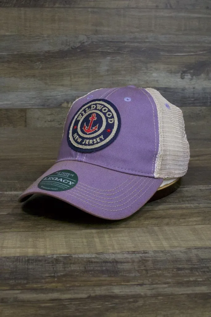 Wildwood hat | Wildwood New Jersey lavender mesh-back trucker hat