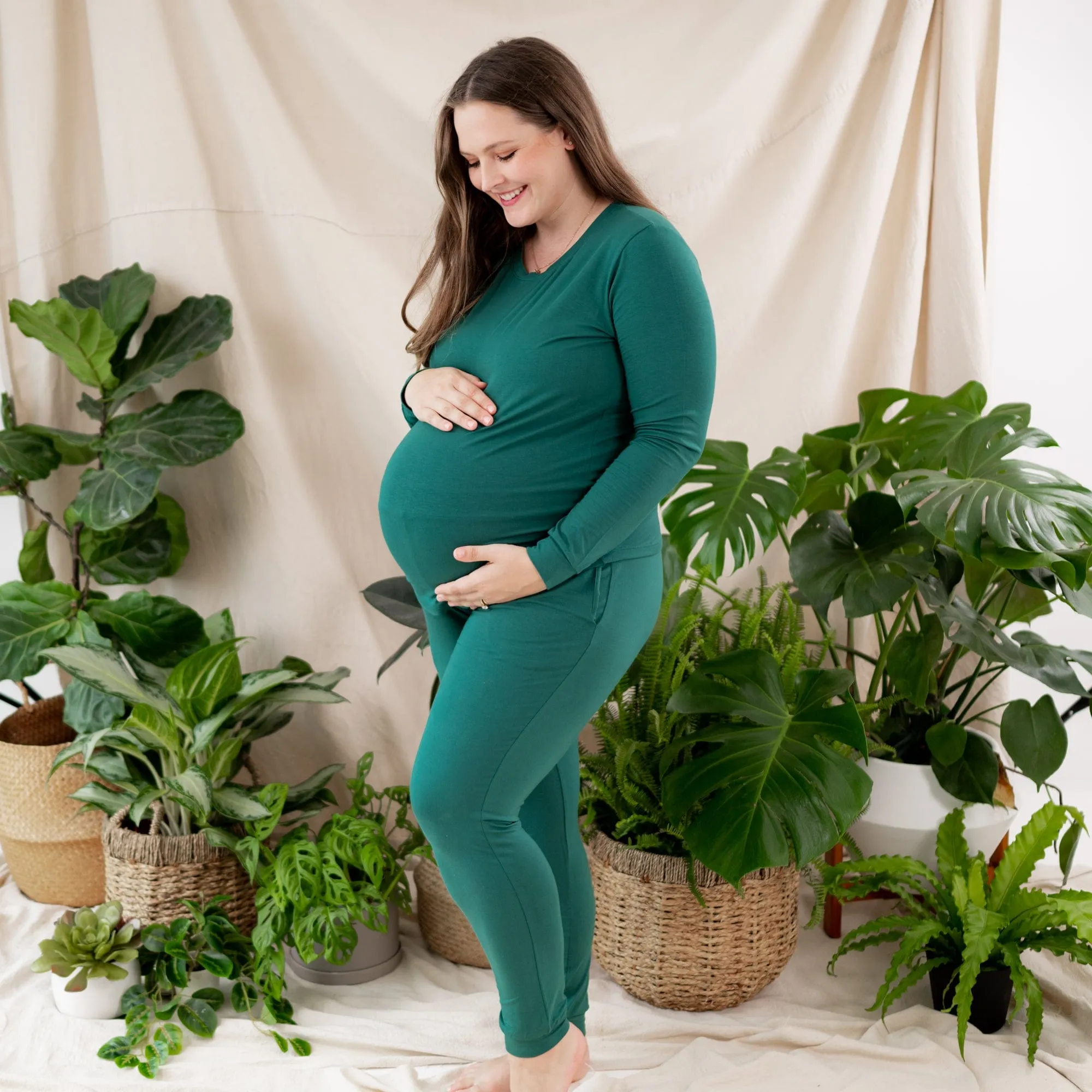 Women's Jogger Pajama Set in Emerald