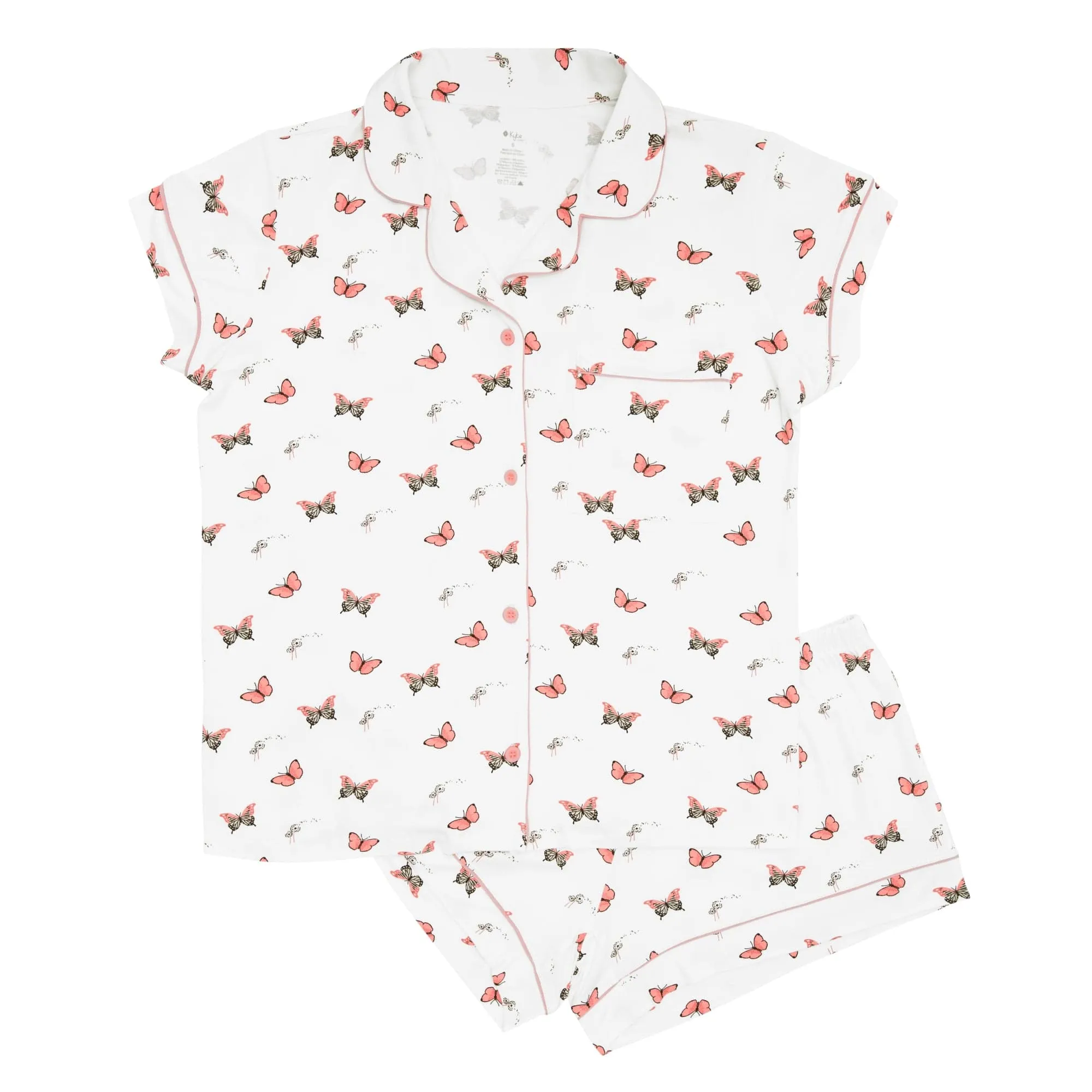 Women’s Short Sleeve Pajama Set in Butterfly