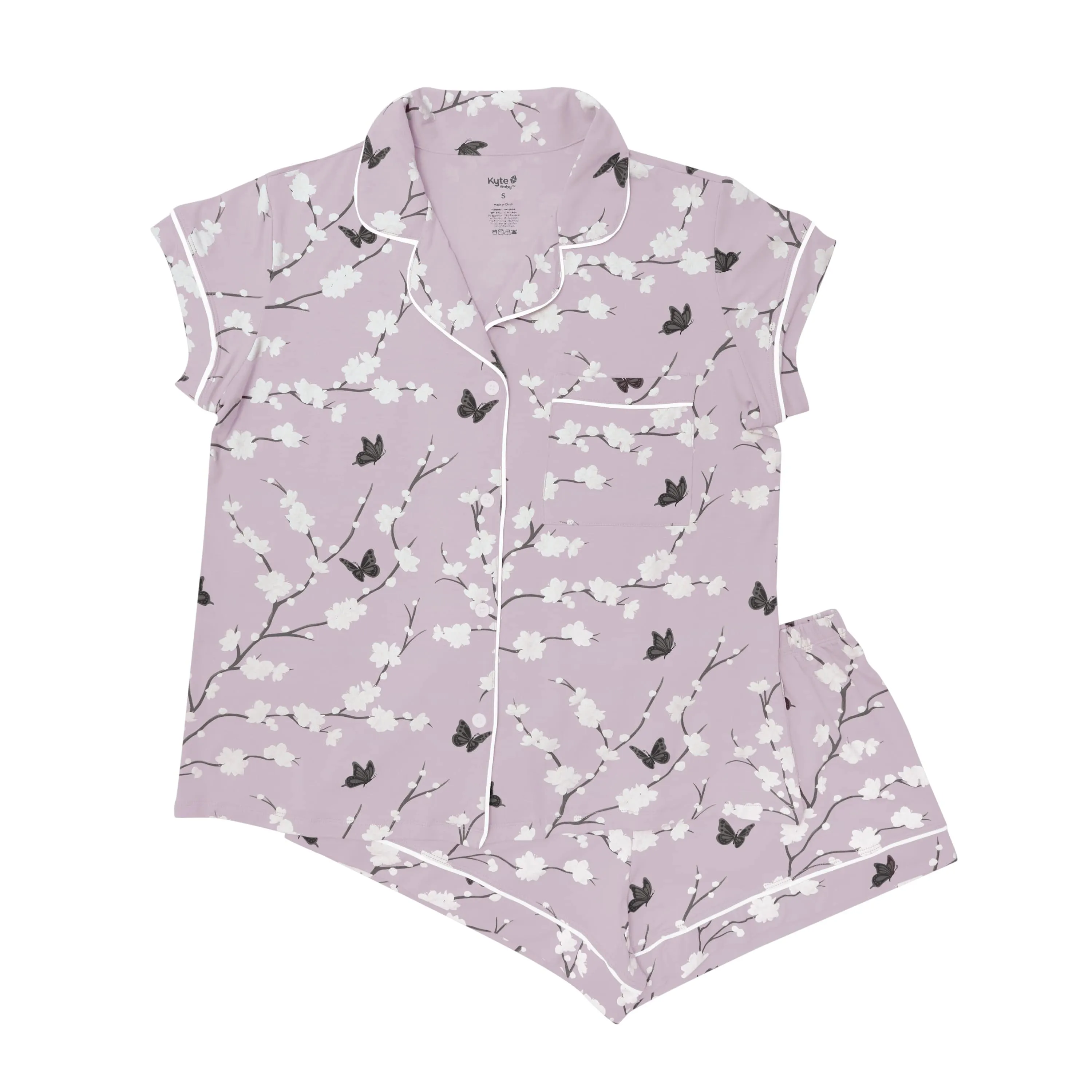 Women’s Short Sleeve Pajama Set in Cherry Blossom