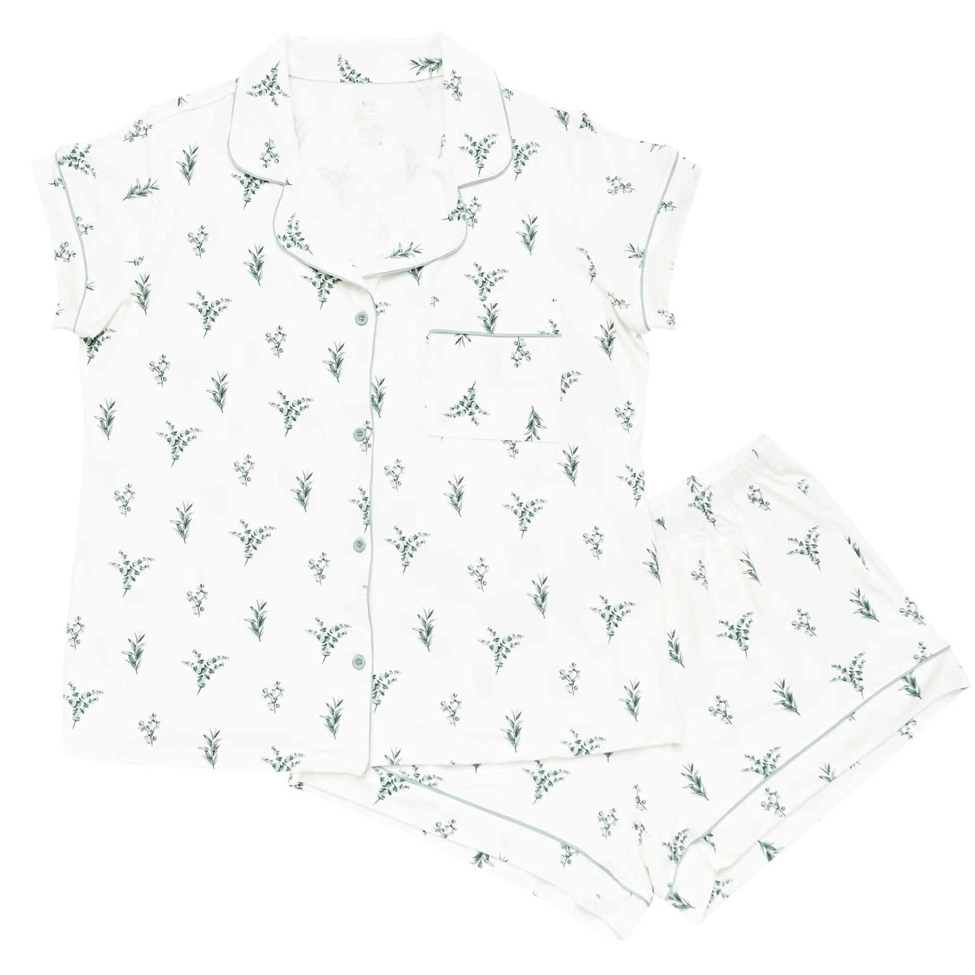 Women’s Short Sleeve Pajama Set in Eucalyptus