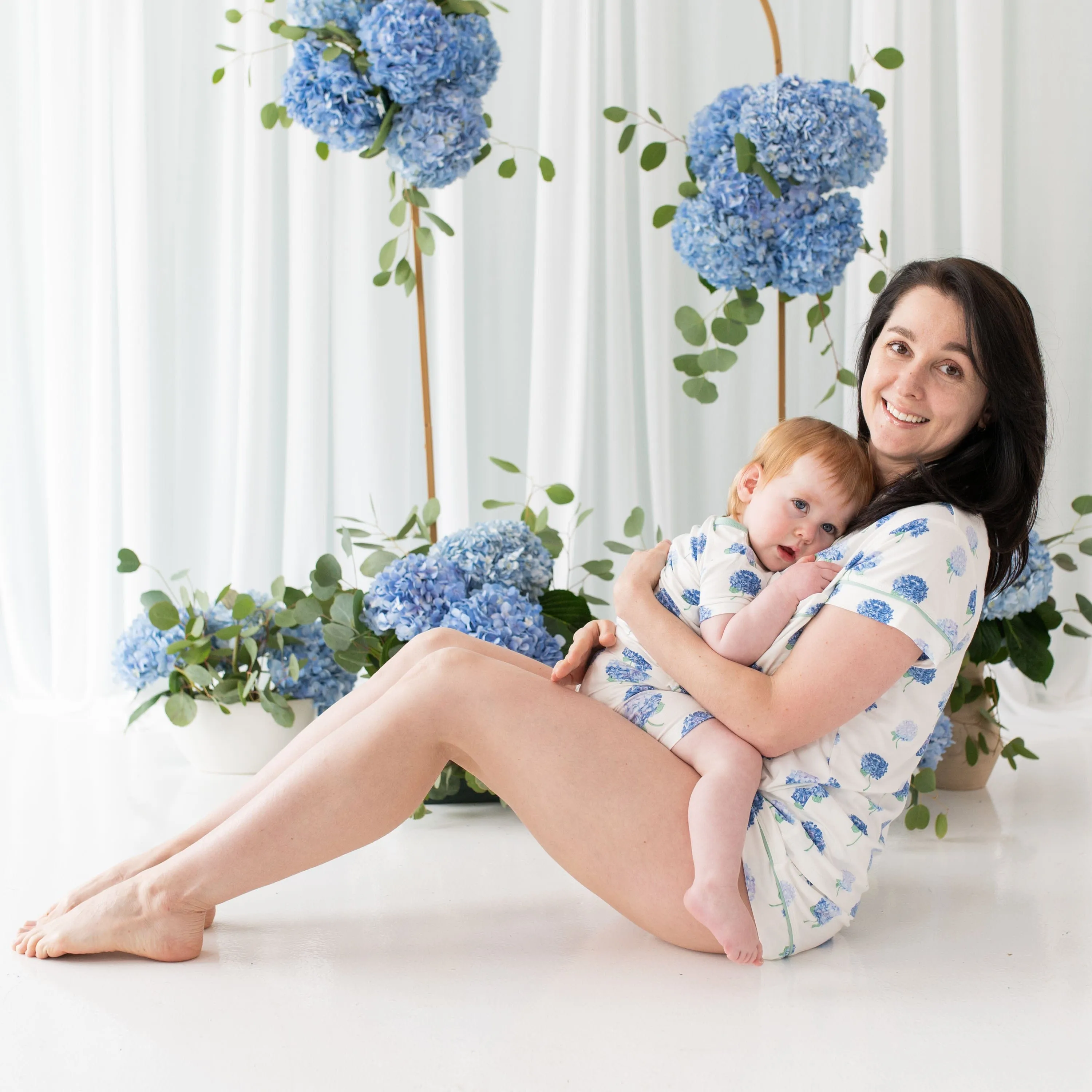 Women’s Short Sleeve Pajama Set in Hydrangea