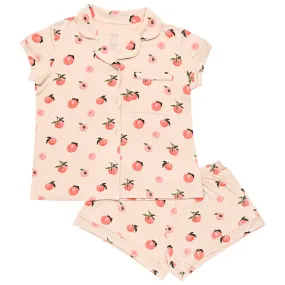 Women’s Short Sleeve Pajama Set in Peach