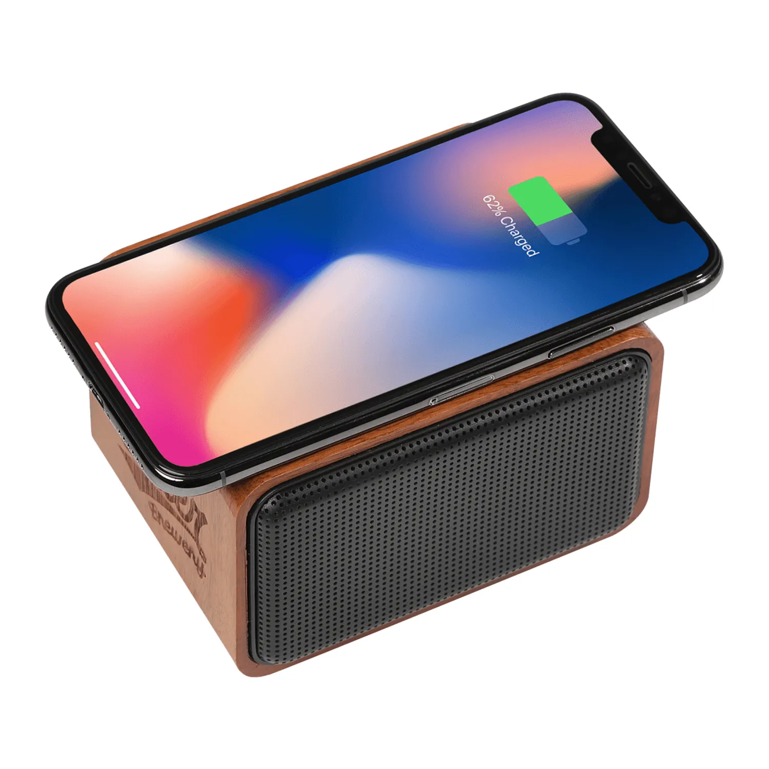 Wood Bluetooth Speaker with Wireless Charging Pad