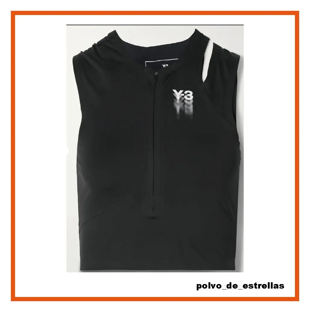 Y-3  |Street Style Plain Logo Cropped Tops Tanks & Camisoles