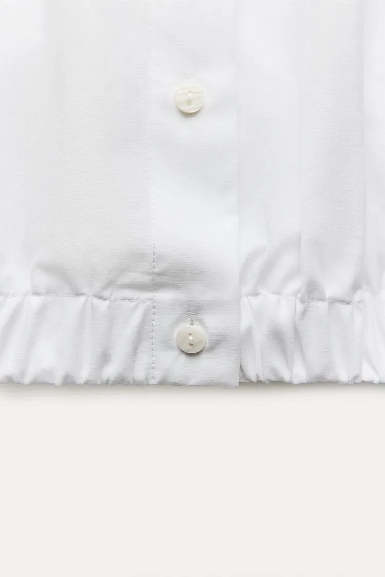 ZARA  |Casual Style Cropped Cropped Tops Shirts & Blouses