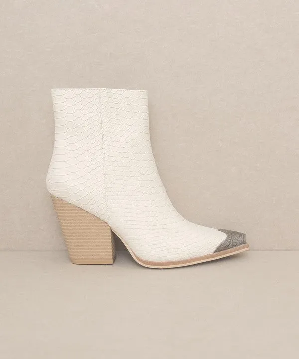 Zion - Bootie with Etched Metal Toe